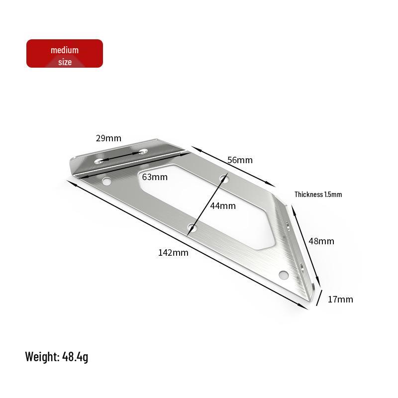 Stainless Steel 90-Degree Angle Bracket - Multifunctional Three-Sided Furniture Connector