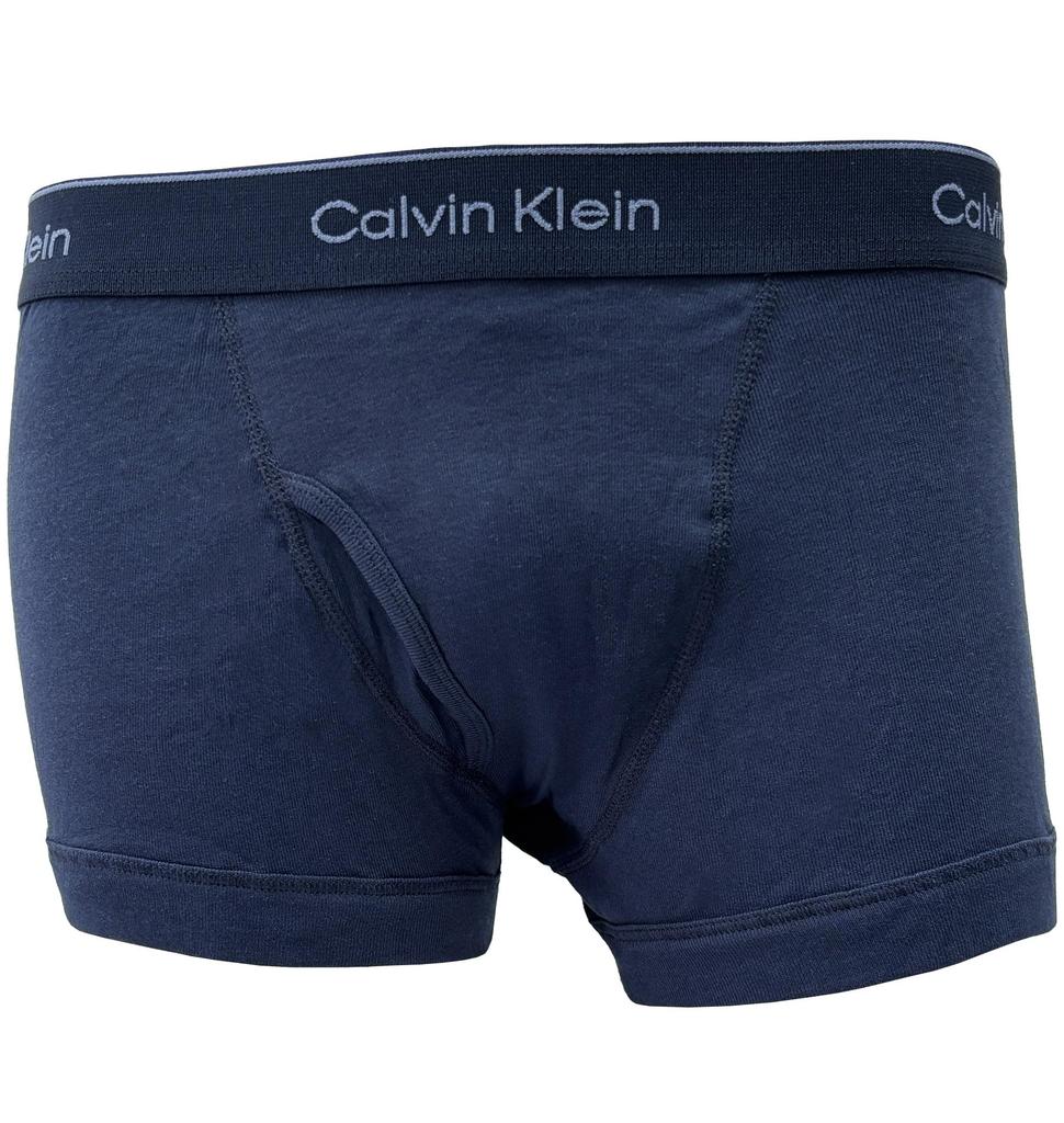 Calvin Klein CK Boxer Open Size M Briefs, Low-Rise, Front, Summer, Men's, 3-Pack, Cotton, Green, Navy, Gray, [Used]