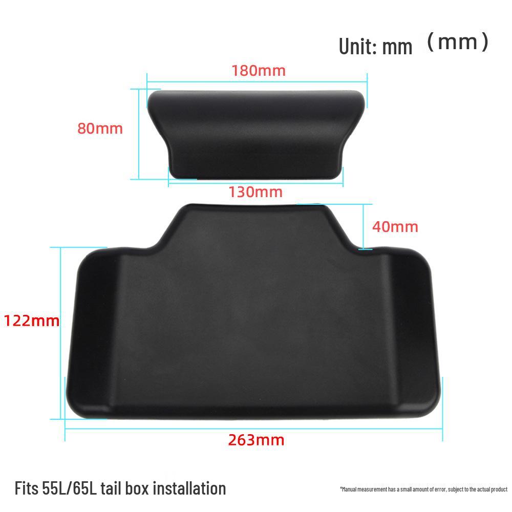 PU Foaming Aluminum Alloy Motorcycle Tail Box with Backrest Pad - Available In 28L To 80L