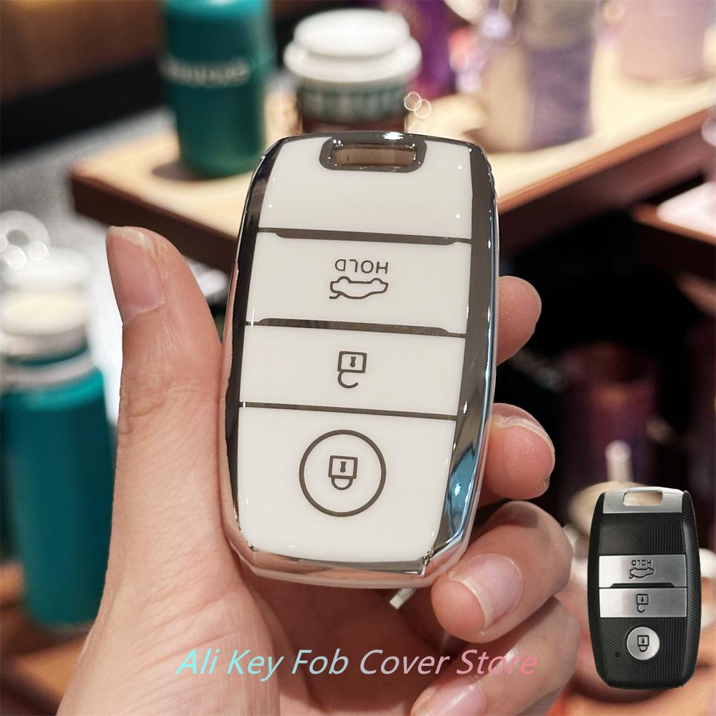 Key Fob Cover for Kia Forte Koup Optima Rio EV Sportage NIRO Remote Smart Key Protector Keyring Car Keychain