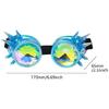 Unisex Steampunk Goggles Glasses Kaleidoscope Rave Goggles Halloween Cosplay Party Costume Psychedelic Goggles Gifts