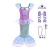 [Dressy Daisy] Toddler Girl Mermaid Princess Cosplay Costume Outfit Kids Sea Princess Princess Dress Halloween Costume with Accessories Size 10-12
