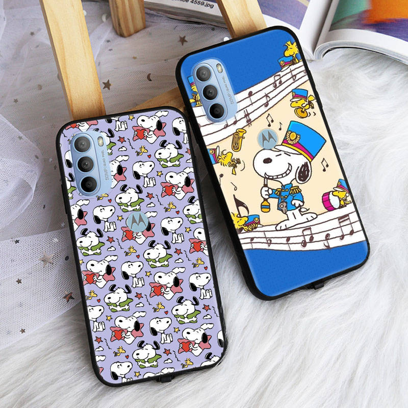 AN12 Snoopy Black Case for Xiaomi Poco X6 M5 M6 F5 F6 F1 C65 C55 C50 C51 C40 Redmi Note 7 8 14C A3X 13C 12C 11 10A 9C Pro Sofe Cover