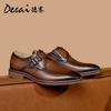 Desai Retro Polished Business Leather Shoes Dress British Monk Munch Shoes Buckle Leather Handmade Leather Shoes Men'S Shoes