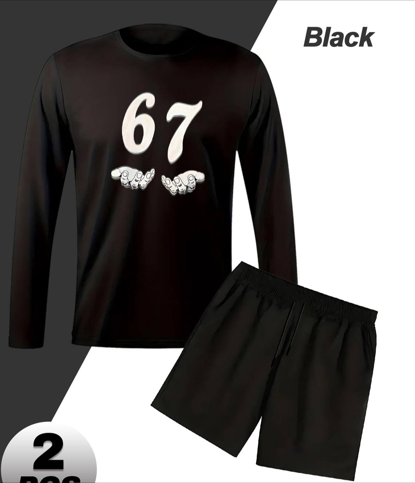 

Couples Long Sleeve & Shorts Outfit, Matching Design & Cozy, for Casual Dates XXL чорний