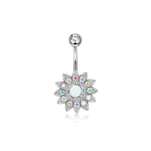 Bobisty 14G Belly Button Rings for Women Surgical Steel Navel Helix Piercing CZ Barbell Belly Button Rings Body Piercing Jewelry