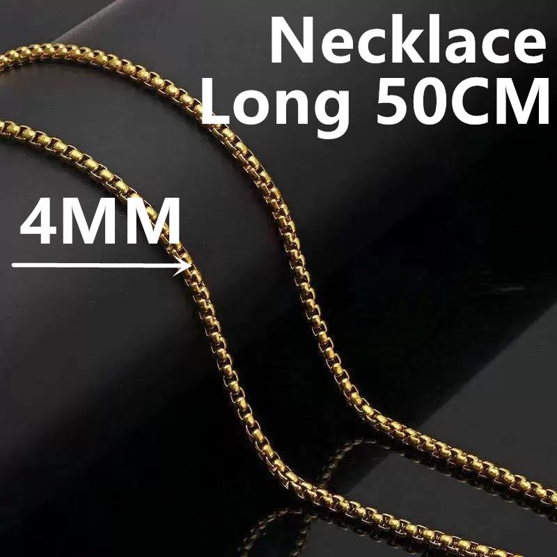 Andara 925 Silver Gold Plated 4mm Wide Square Chain Necklace Fashion Basic Choker Women Men Jewelry Gift
