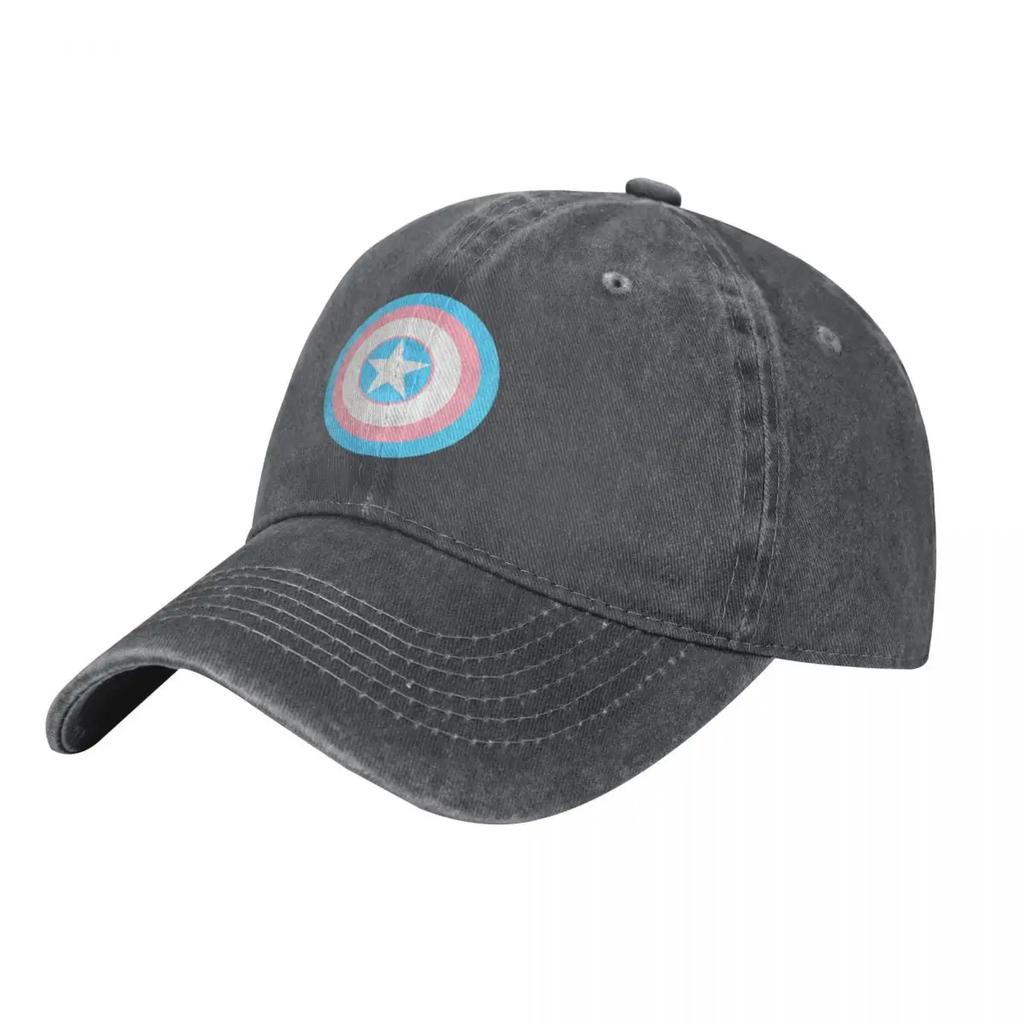Trans Shield Racerback Baseball Cap Cotton Hats Cowboy Caps Unisex