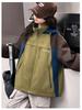 Cortavientos 3 en 1 Colorblock para Niñas 2025: Chaqueta Gruesa para Escuela Secundaria - Otoño/Invierno