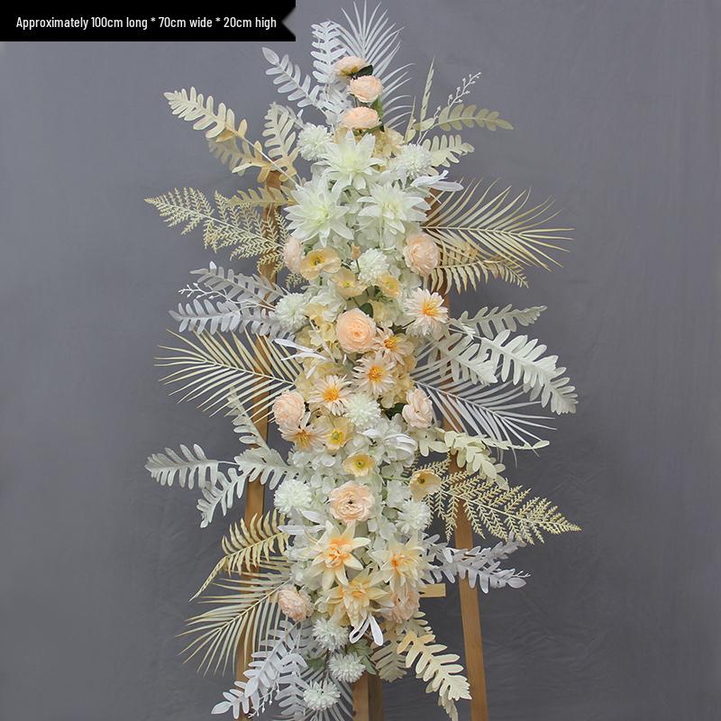 Blumen Kunstseide Blumenstreifen Set: Lange Hängegang-Anordnung & Hochzeitsaal-Dekor