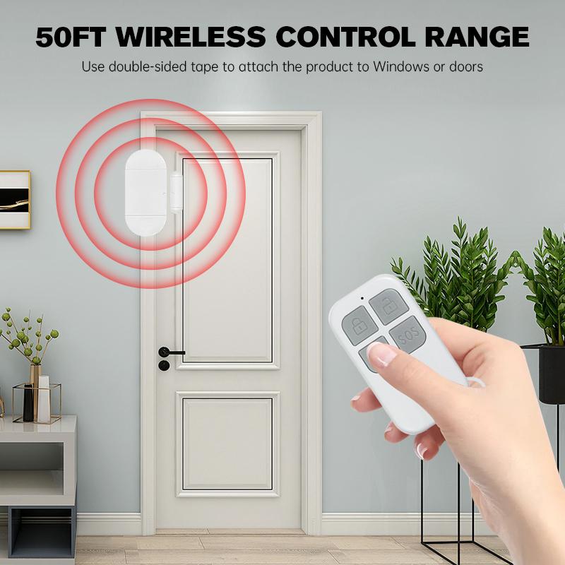 Door Window Sensor Alarm 130dB Large Volume Wireless Remote Control PIR Alert Magnetic Induction Detector Security Burglar Siren