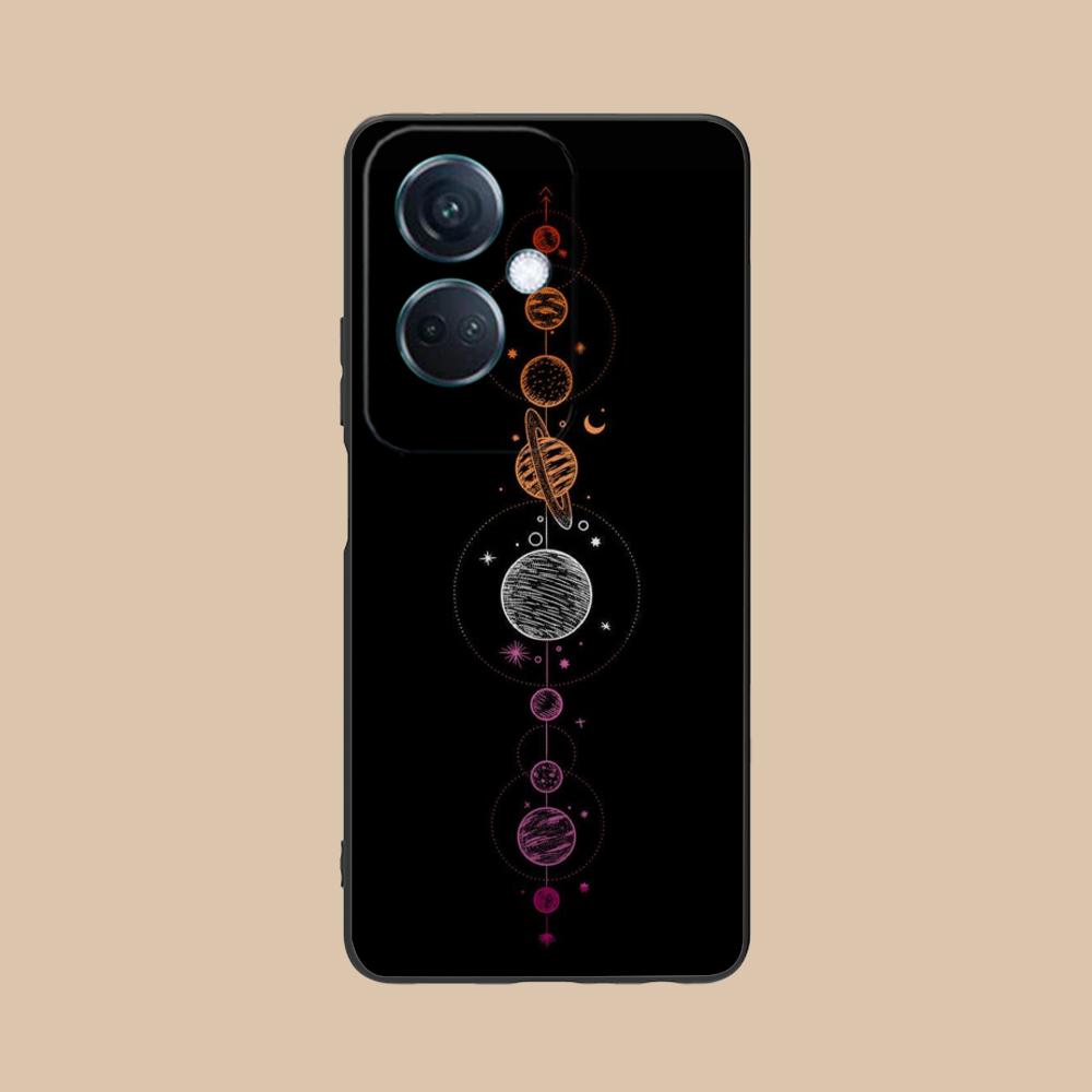 Sun Moon Mobile Cell Phone Case for OPPO Reno 14 13 12 11 10 9 8 7 6 5 F T Pro 5G Colorful Printing Cover Luxury Pretty Cover