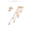 Women Fashion Shiny Star Design Tassel Long Earrings