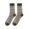1/5 Pairs Women Ethnic Style Retro Pattern EU Size 38-43 Round Neck Socks Autumn/Winter Casual Socks Comfortable