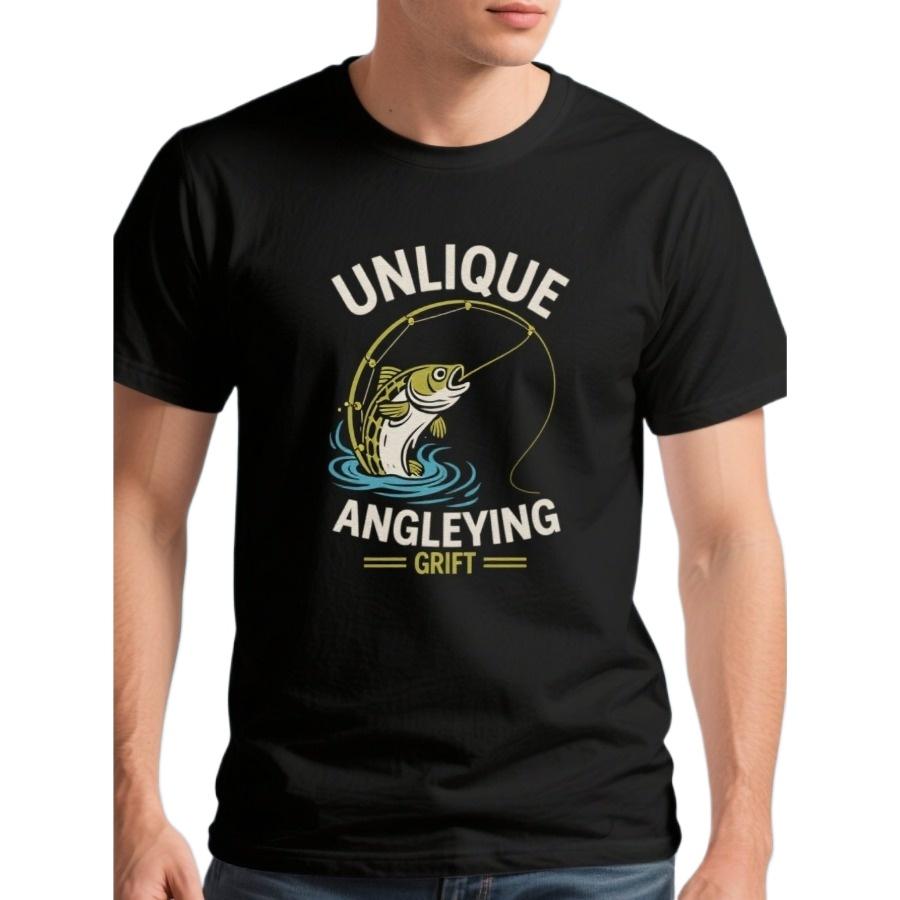 

Unique Fishing Graphics Designed Angler Gift TShirt 100 Cotton ONeck Short Sleeve Summer Casual Mens Tshirt Streetwear S