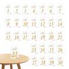 30pcs Acrylic Wedding Place Card No.1-30 Name Tag Arch Blank Seating Card DIY Hanging Sign Mark Place Banquet Party Decoration