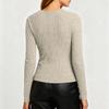 Elegantes, modisches Damen-Langarmtop für Alltag und Freizeit