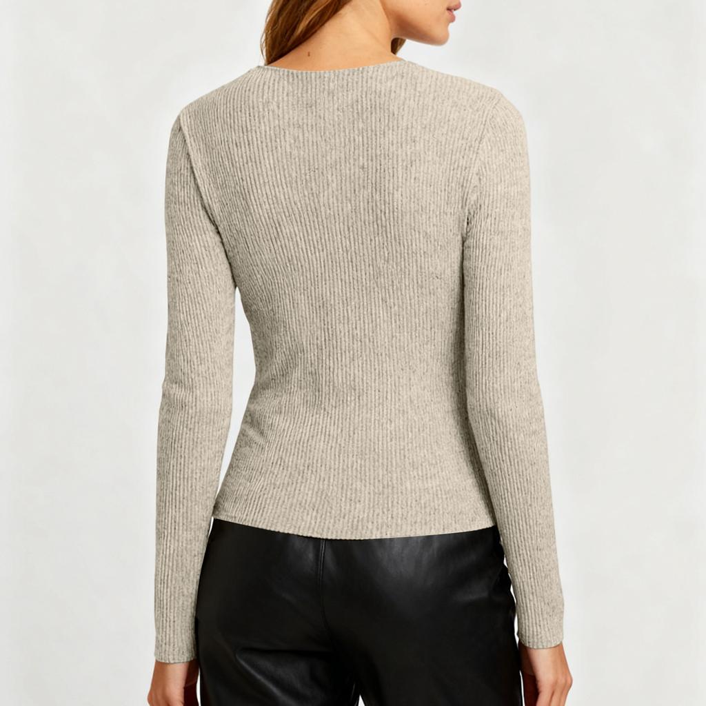 Elegantes, modisches Damen-Langarmtop für Alltag und Freizeit