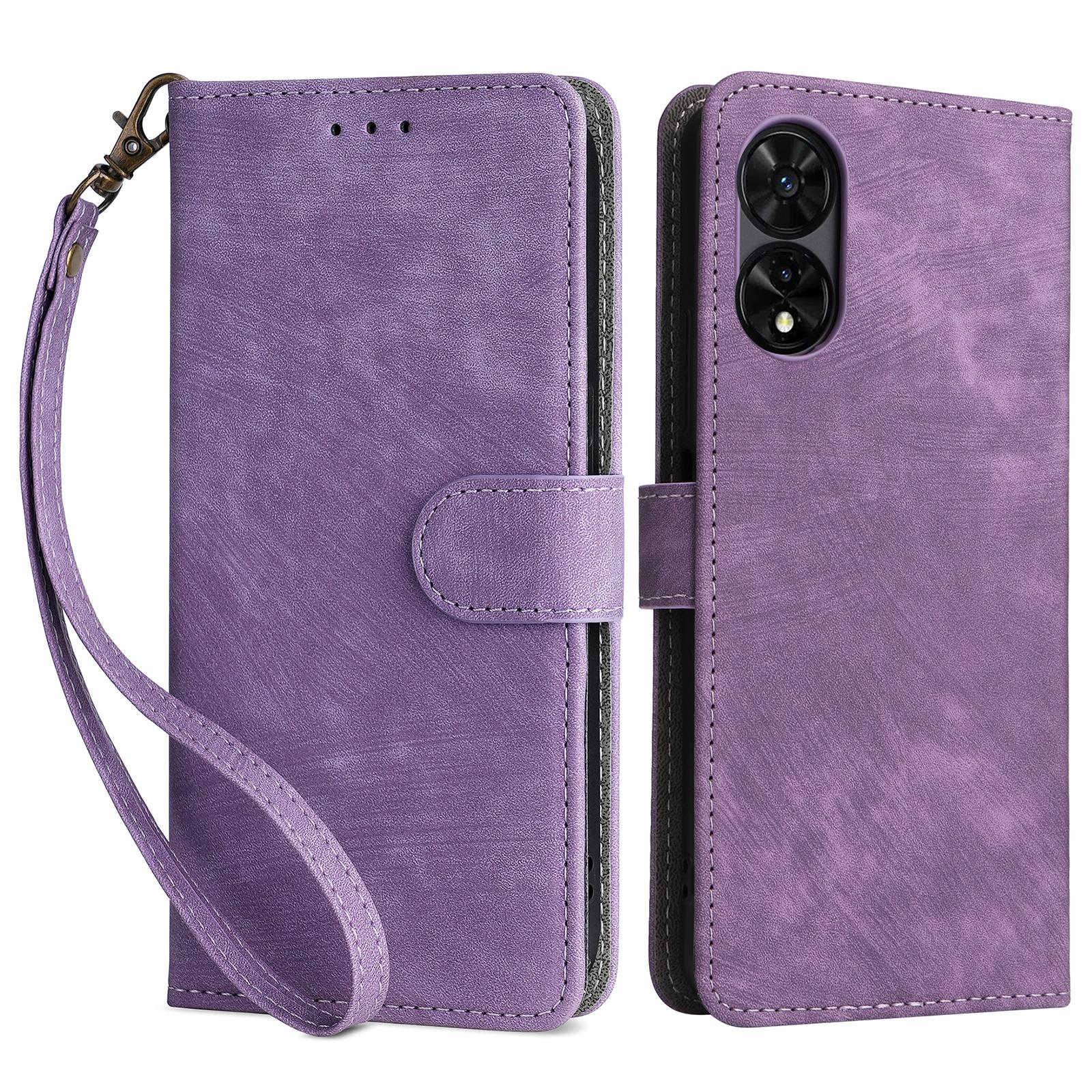 

For TCL 50 SE Case RFID Blocking Wallet PU Leather Stand Phone Cover Purple