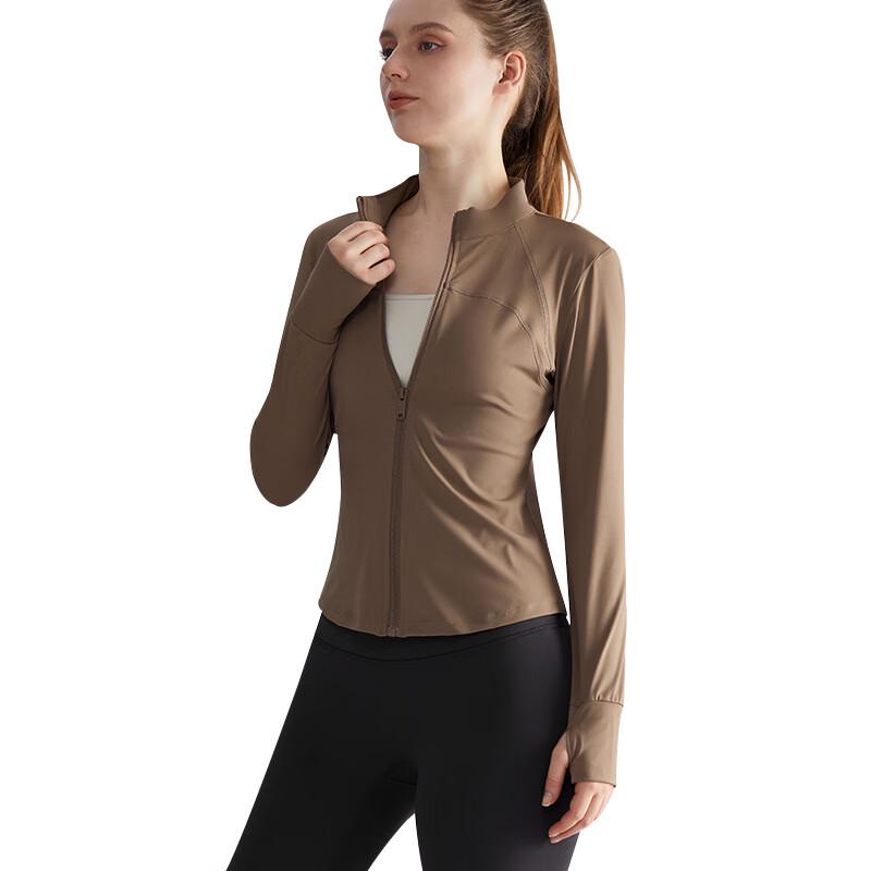 Women's Slim Fit Stand Collar Zip-Up Sports & Yoga Jacket