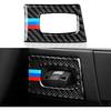 Car Key Engine Start Stop Push Start Button Frame Trim Cover Carbon Fiber Sticker Decal Fits for BMW E90 E92 E93 2006 2007 2008 2009 2010 2011 2012