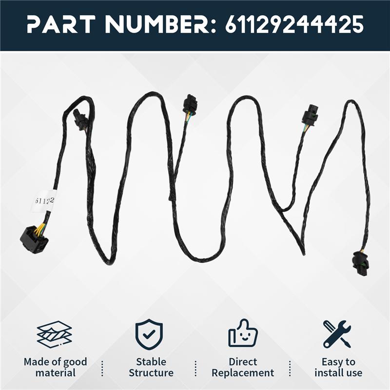 Car Rear Bumper PDC Wiring Harness For BMW X5 E70 35I 50I 2011-2013 Reversing Radar 61129244425 Parking Sensor Wires