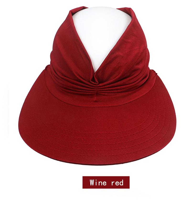 Damen Sommerhut Sonnenschirm Strand Freizeit Pferdeschwanz Kappe Hallow Top Outdoor Hut