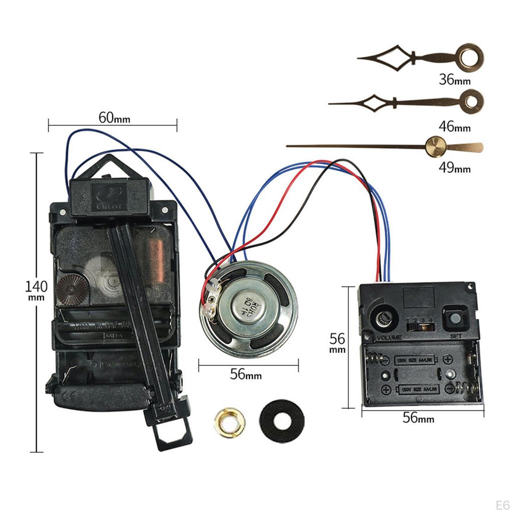 Pendulum Clock Movement Kits Making Replacement Parts Music Box Speaker