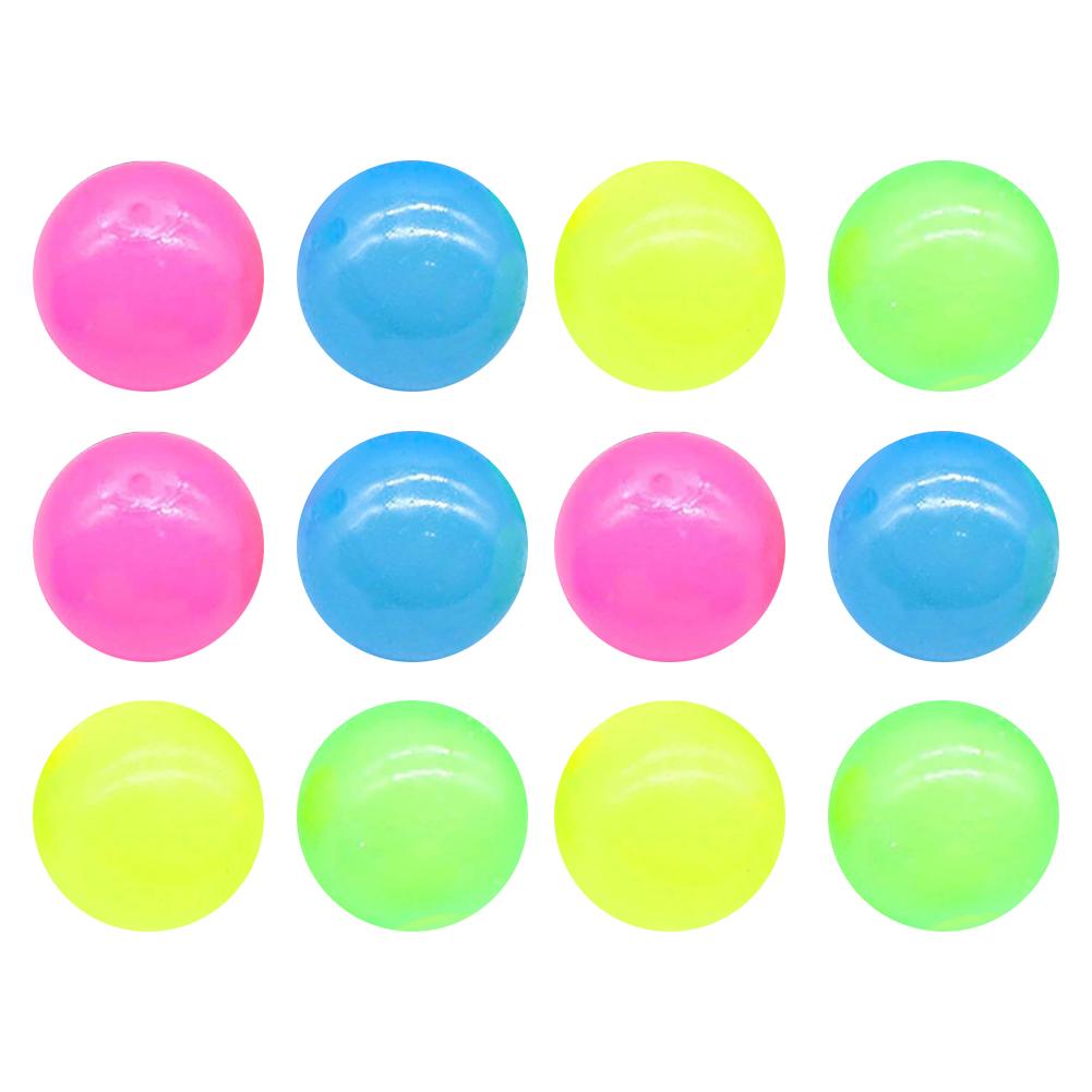 6/12/16PCS Elevated Glowing Stress Balls Stick To The Ceiling Fun Decompression Fidget Toy Lumi Balls Cool Stuff for Kids Adults