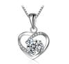 925 Sterling Silver Heart Pendant Necklace for Women - Simple, Versatile Clavicle Chain, Japanese/Korean Style, Perfect Gift for Girlfriend