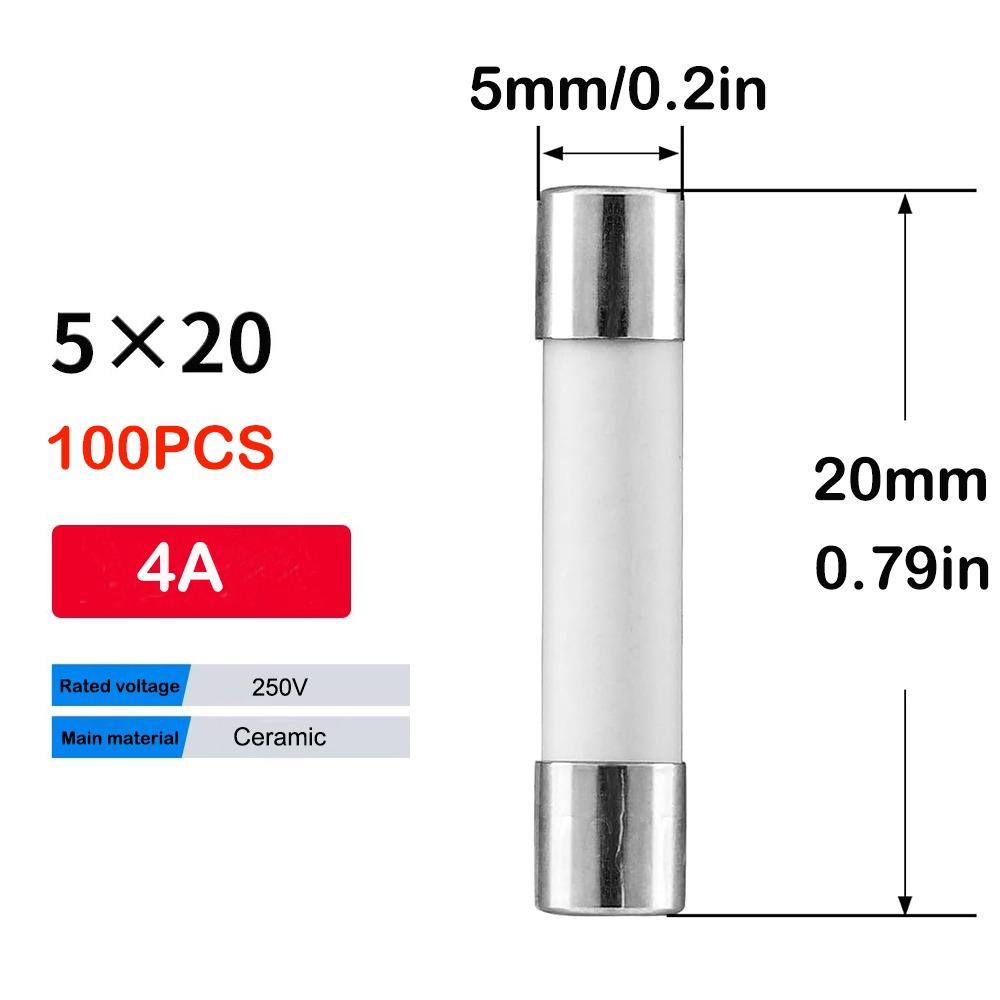 

New 5*20mm Ceramic Tube Fuses 250V 0.2A-20A Fast Blow Fuses Boxed Fuse Kit