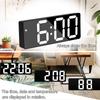 LED Digital Alarm Clock Portable Travel Clock for Bedroom Office  Kitchen Easy to Read Home Decor Battery Mains Powered