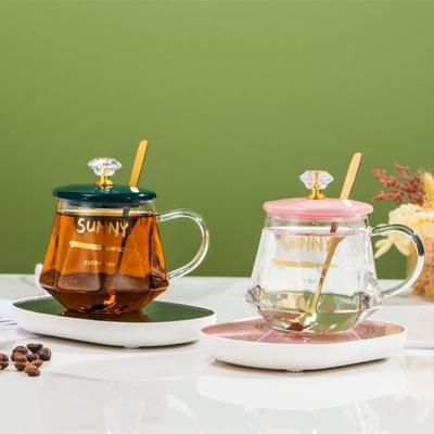 Creative Heating Constant Temperature Cup Mug Glass Water Cup Coffee Cup Milk Cup Breakfast Cup