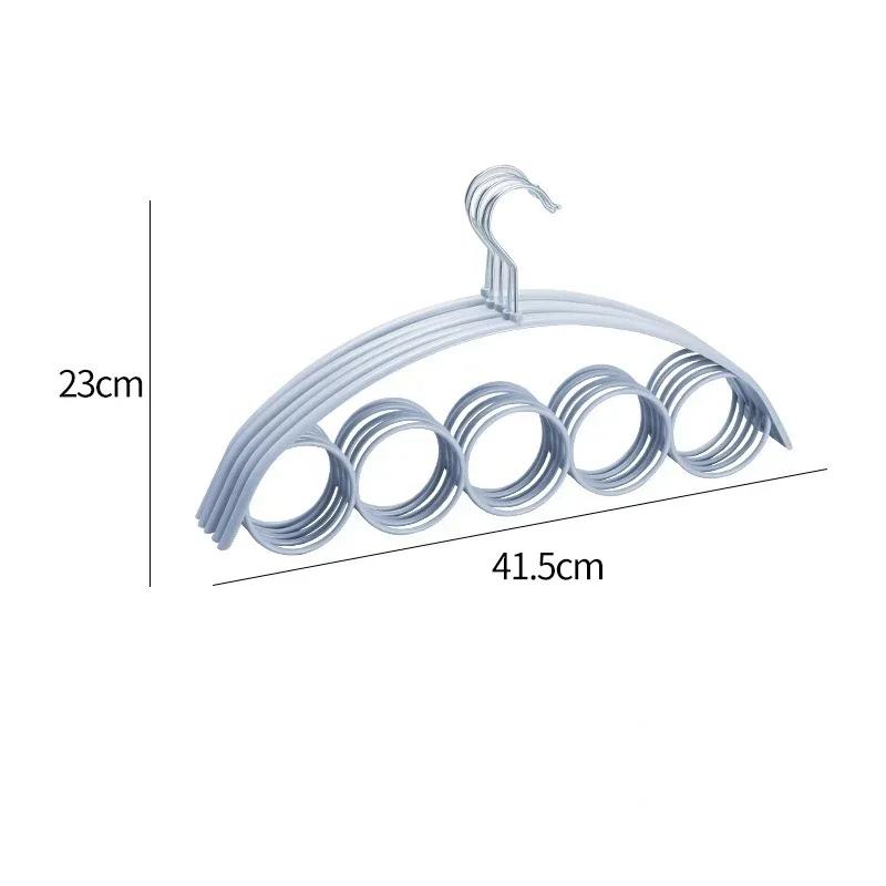 5pcs 41x226cm 5Hole Ring Rope Slots Holder Hook Scarves Organizer Scarf Wraps Shawl Storage Hanger Ring Ties Hanger Belt Rack 16430₽