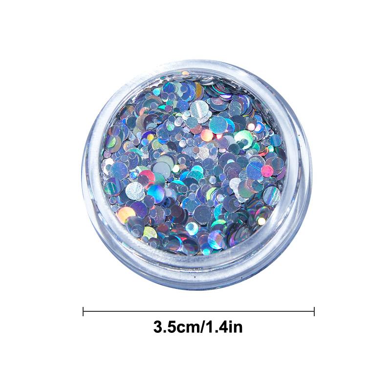 Mini Sparkling Nail Laser Glitter Sparkling Colorful Patch Love Butterfly Wave Dot Starry Laser Silver Glitter Nail Decoration