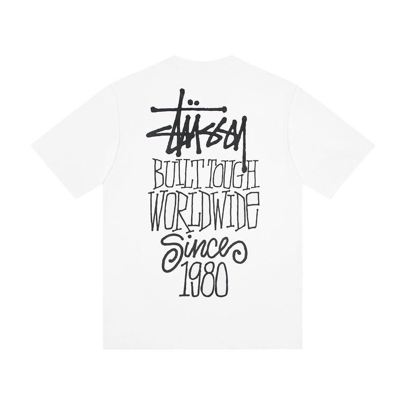 Camiseta de Algodón Unisex de Corte Holgado con Estampado de Letras Camiseta Casual de Manga Corta para Adolescentes y Adultos