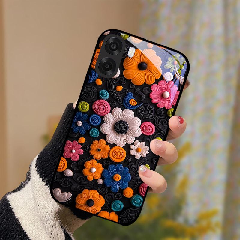 Per OPPO A6x Custodia in Vetro Protezione Fotocamera Vetro Temperato Custodia per Telefono Per Oppo A6X 4G 5G Cover Posteriore Lusso PC Rigido Antiurto Capa