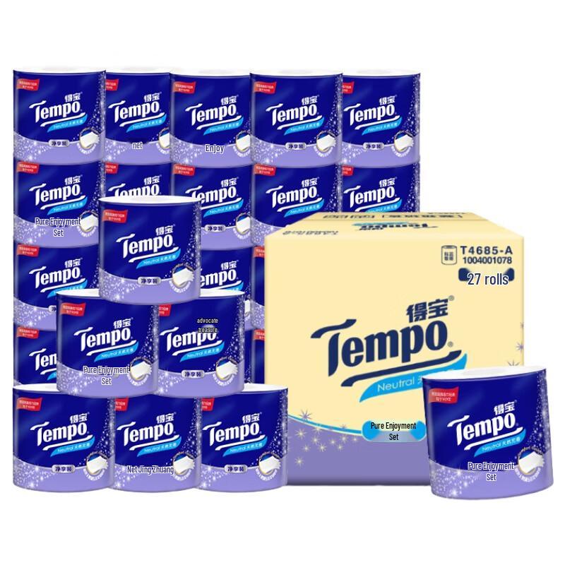 Tempo Fragrance-Free 4-Ply Toilet Paper Rolls