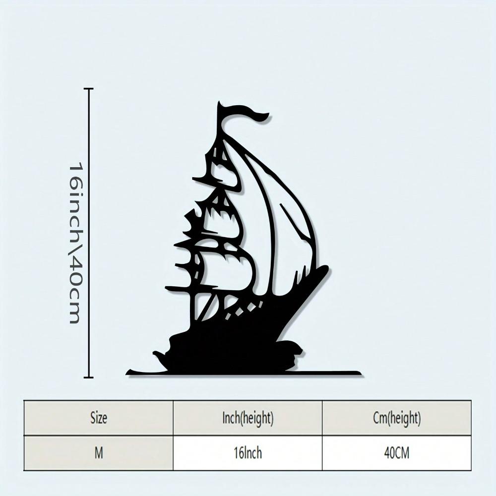 Vintage Iron Sailboat Wall Art Nautical Christmas Decor Captain Ocean Theme Home