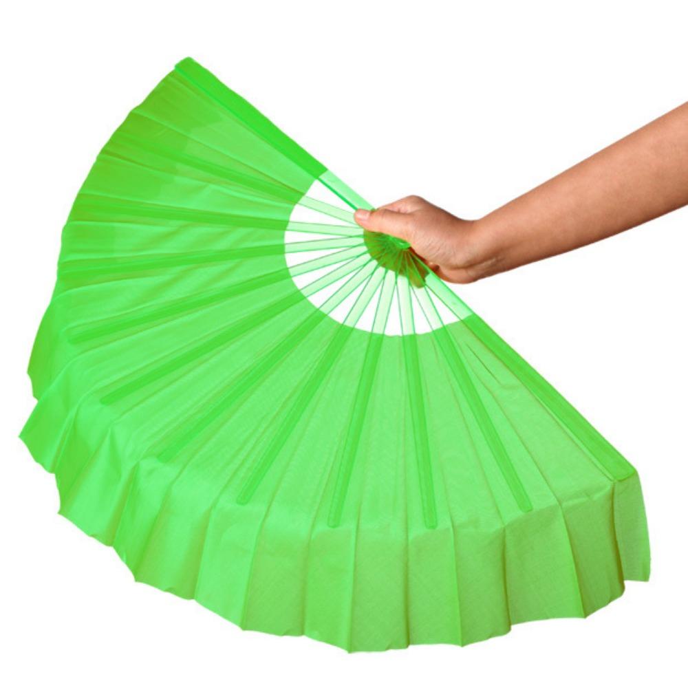 32.5cm Chinese Short Bellydance Fan Plastic Stick Hand Dye Adults Fan High Quality Dance Fan
