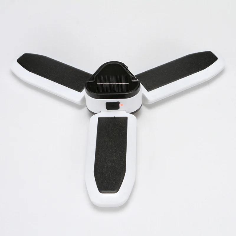 LED Solar Lantern Emergency Light Outdoor Trefoil Tent Light Mobile Power for Charging USB Rechargeable Camping Light