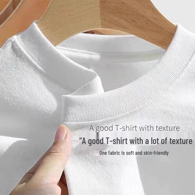 LANGSHA Men's Pure Cotton Long Sleeve Round Neck Base Layer T-Shirt