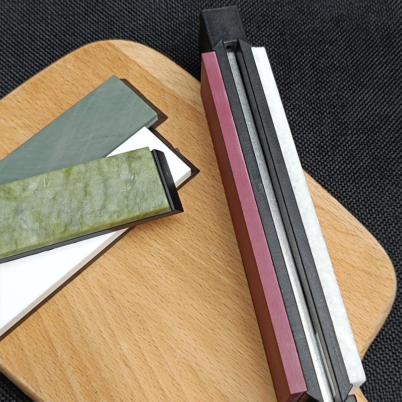 3000-10000 Natural Agate Knife Sharpening Stone Knives Fixed Angle Sharpening Stone Sharpening Stone with Base Kitchen Tools