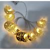 Indoor LED Moon & Star Iron Art String Lights for Eid al-Adha Decor