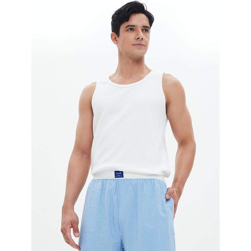 American Retro Elastic Pure Cotton Thread Men Vest Summer Pure Cotton Sweat Absorbing Bottoming Shirt Sports Tank Top Sleeveless T-shirt
