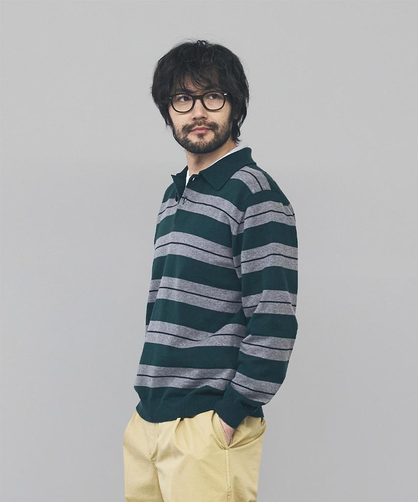 Geonjiulleunseu Cashmere Blend Striped Collar Knit Collection