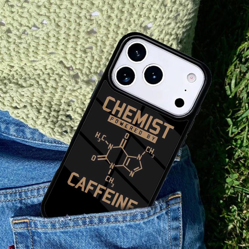 Science Chemistry Caffeine Phone Case For iPhone 17 AIR 16 Pro Max 15 14 Pro 11 12 13 Shockproof Silicone Cover