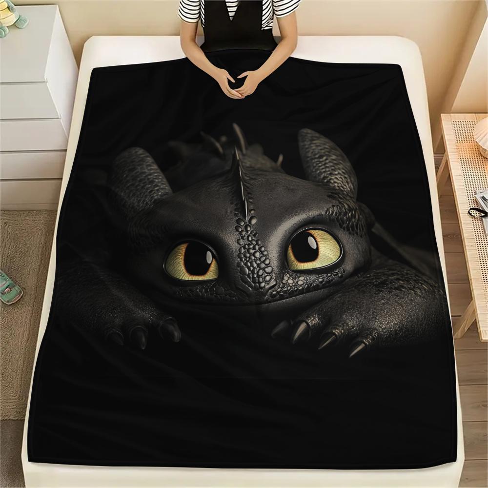 Coperta carina Senza Denti, Morbido Plaid per Arredare la Camera da Letto, Regalo Ideale per i Fan di Dragon Trainer.chl