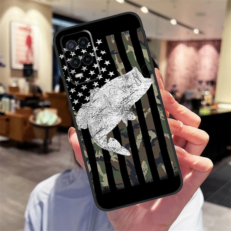 Bass Fishing Case For Oppo A94 A54 A40 A60 A80 A98 A78 A18 A38 A58 A16 A76 A96 A17 A77 A74 A57S A15 Cover