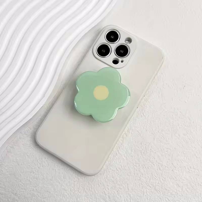 Ins Drip Glue Elegant Flower Air Cushion Mobile Phone Stand with Scalable Lazy Bracket For iPhone 17 Samsung Xiaomi phone Mount